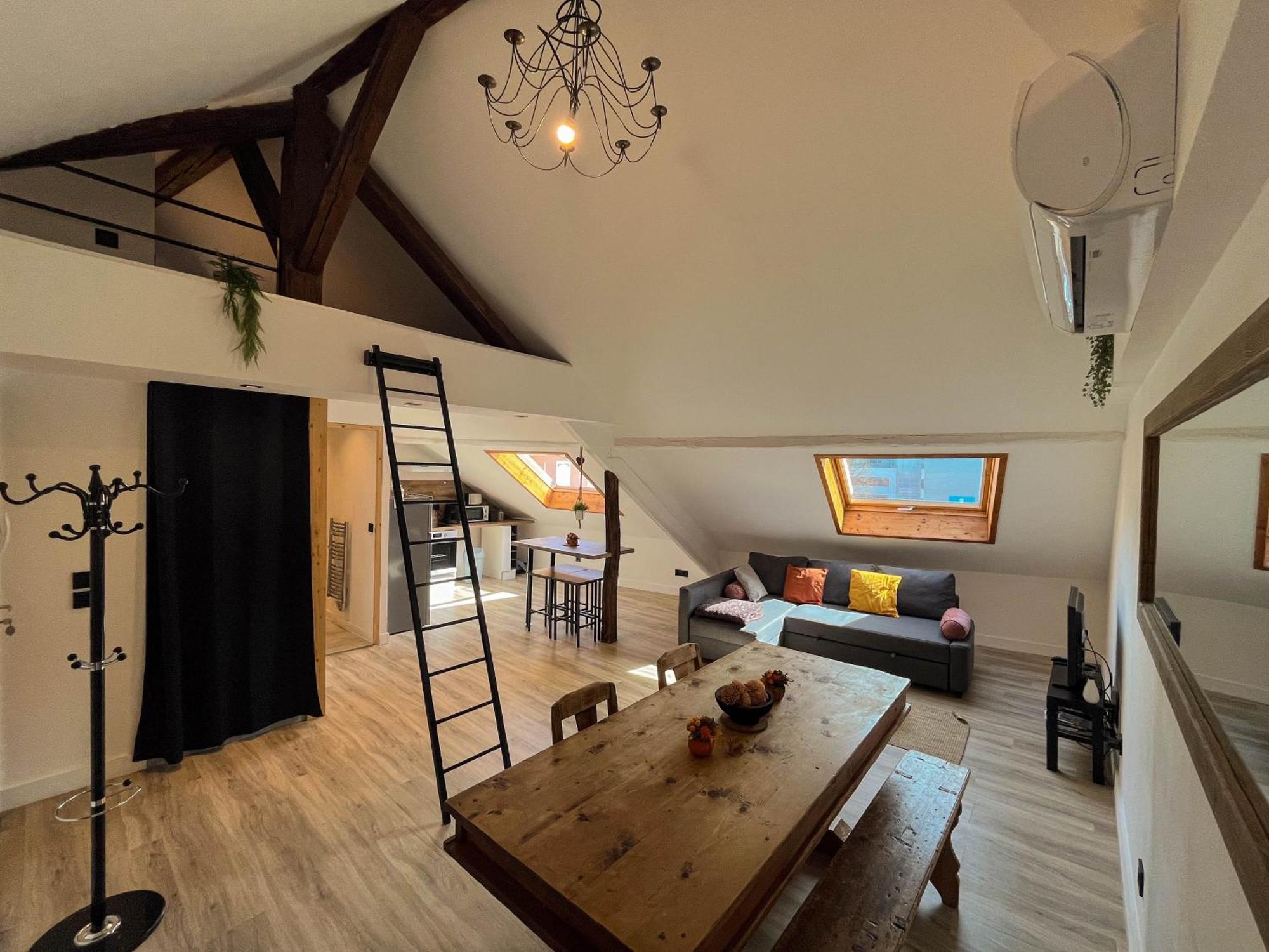 Cocon Sous Les Toits Apartment อัลแบร์วิลล์ ภายนอก รูปภาพ